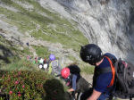 Giovani soci della G.M. in discesa della Via Ferrata
il 20 giugno 2015, durante la manifestazione
"G.M. Giovani 2015"
(19198 bytes)